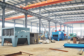 車間擺放的拋丸機半成品